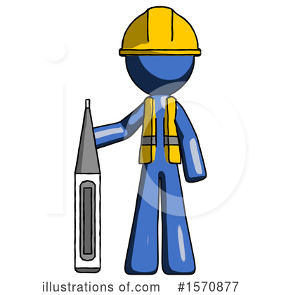 Royalty-Free (RF) Blue Design Mascot Clipart Illustration by Leo Blanchette - Stock Sample #1570877