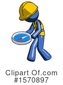 Blue Design Mascot Clipart #1570897 by Leo Blanchette