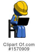 Blue Design Mascot Clipart #1570909 by Leo Blanchette