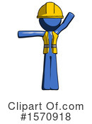 Blue Design Mascot Clipart #1570918 by Leo Blanchette
