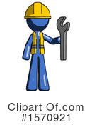 Blue Design Mascot Clipart #1570921 by Leo Blanchette