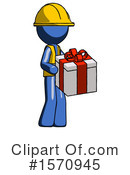 Blue Design Mascot Clipart #1570945 by Leo Blanchette