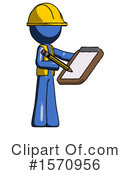Blue Design Mascot Clipart #1570956 by Leo Blanchette