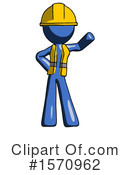 Blue Design Mascot Clipart #1570962 by Leo Blanchette