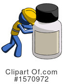 Blue Design Mascot Clipart #1570972 by Leo Blanchette