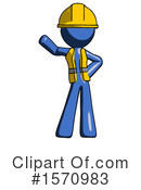 Blue Design Mascot Clipart #1570983 by Leo Blanchette
