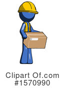 Blue Design Mascot Clipart #1570990 by Leo Blanchette