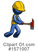 Blue Design Mascot Clipart #1571007 by Leo Blanchette