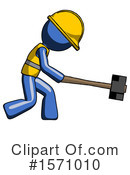 Blue Design Mascot Clipart #1571010 by Leo Blanchette