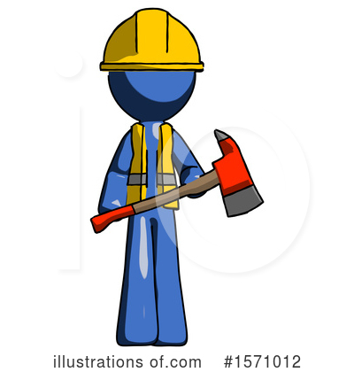 Royalty-Free (RF) Blue Design Mascot Clipart Illustration by Leo Blanchette - Stock Sample #1571012