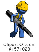 Blue Design Mascot Clipart #1571028 by Leo Blanchette
