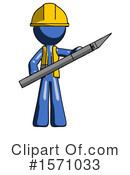 Blue Design Mascot Clipart #1571033 by Leo Blanchette