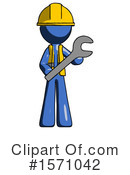 Blue Design Mascot Clipart #1571042 by Leo Blanchette