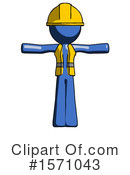 Blue Design Mascot Clipart #1571043 by Leo Blanchette