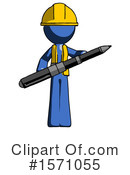 Blue Design Mascot Clipart #1571055 by Leo Blanchette