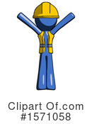 Blue Design Mascot Clipart #1571058 by Leo Blanchette
