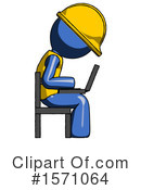 Blue Design Mascot Clipart #1571064 by Leo Blanchette
