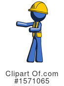 Blue Design Mascot Clipart #1571065 by Leo Blanchette