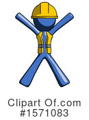 Blue Design Mascot Clipart #1571083 by Leo Blanchette