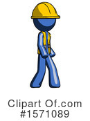 Blue Design Mascot Clipart #1571089 by Leo Blanchette