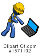 Blue Design Mascot Clipart #1571102 by Leo Blanchette