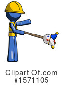 Blue Design Mascot Clipart #1571105 by Leo Blanchette