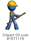Blue Design Mascot Clipart #1571115 by Leo Blanchette