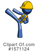 Blue Design Mascot Clipart #1571124 by Leo Blanchette