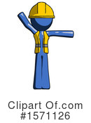 Blue Design Mascot Clipart #1571126 by Leo Blanchette