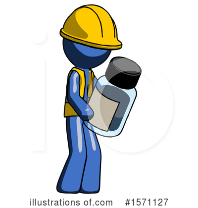 Royalty-Free (RF) Blue Design Mascot Clipart Illustration by Leo Blanchette - Stock Sample #1571127