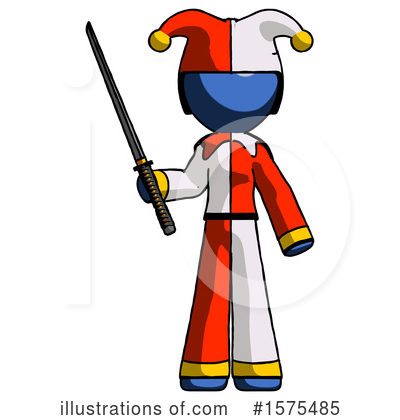 Royalty-Free (RF) Blue Design Mascot Clipart Illustration by Leo Blanchette - Stock Sample #1575485