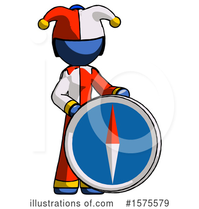 Royalty-Free (RF) Blue Design Mascot Clipart Illustration by Leo Blanchette - Stock Sample #1575579