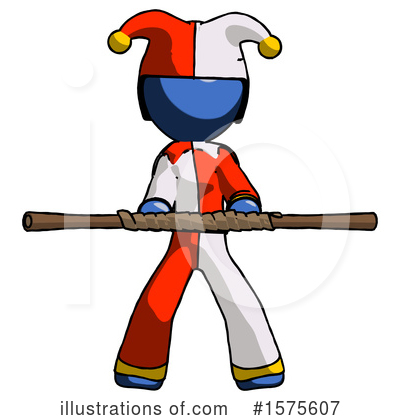 Royalty-Free (RF) Blue Design Mascot Clipart Illustration by Leo Blanchette - Stock Sample #1575607