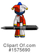 Blue Design Mascot Clipart #1575690 by Leo Blanchette