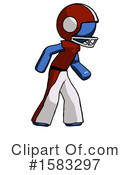 Blue Design Mascot Clipart #1583297 by Leo Blanchette