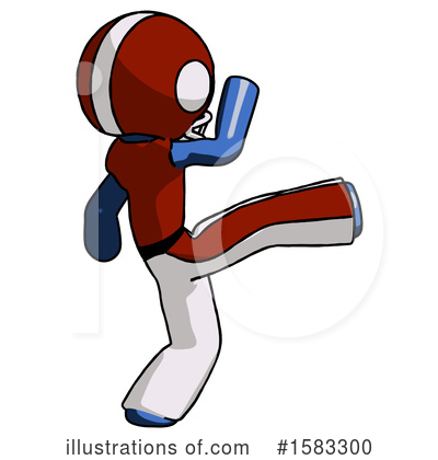 Royalty-Free (RF) Blue Design Mascot Clipart Illustration by Leo Blanchette - Stock Sample #1583300