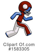 Blue Design Mascot Clipart #1583305 by Leo Blanchette