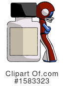 Blue Design Mascot Clipart #1583323 by Leo Blanchette