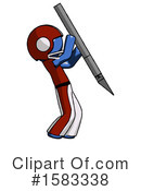 Blue Design Mascot Clipart #1583338 by Leo Blanchette