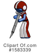 Blue Design Mascot Clipart #1583339 by Leo Blanchette