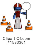 Blue Design Mascot Clipart #1583361 by Leo Blanchette