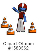 Blue Design Mascot Clipart #1583362 by Leo Blanchette