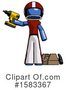 Blue Design Mascot Clipart #1583367 by Leo Blanchette