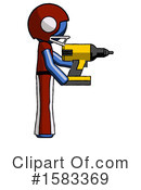 Blue Design Mascot Clipart #1583369 by Leo Blanchette
