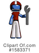 Blue Design Mascot Clipart #1583371 by Leo Blanchette