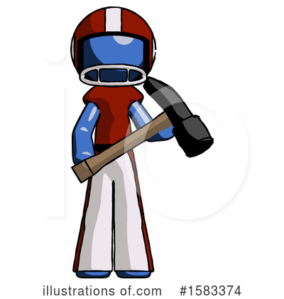 Royalty-Free (RF) Blue Design Mascot Clipart Illustration by Leo Blanchette - Stock Sample #1583374