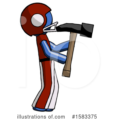 Royalty-Free (RF) Blue Design Mascot Clipart Illustration by Leo Blanchette - Stock Sample #1583375