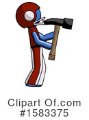 Blue Design Mascot Clipart #1583375 by Leo Blanchette
