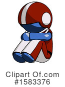 Blue Design Mascot Clipart #1583376 by Leo Blanchette