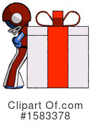 Blue Design Mascot Clipart #1583378 by Leo Blanchette